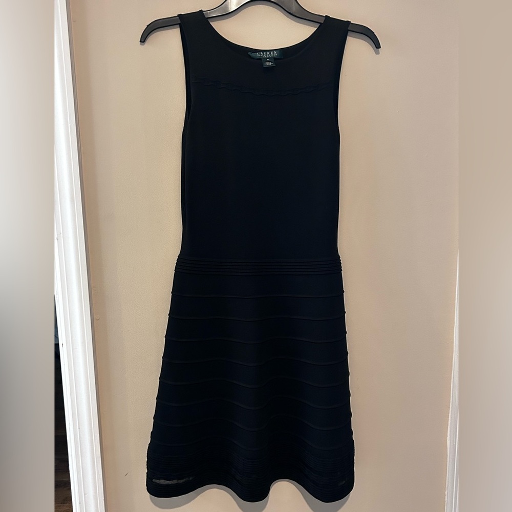 Lauren Ralph Lauren Black Sleeveless Mini Dress